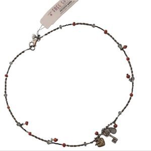 NWT Peyote Bird Sterling Silver And Beaded Charm Necklace Key Heart